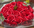 FirstLove33朵紅玫瑰永生香皂花同城配送母親節520生日禮物非鮮花送女生 曬單實(shí)拍圖