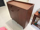 鞋柜家用門(mén)口多功能收納儲物柜實(shí)木腿入戶(hù)防塵鞋架大容量靠墻 【店長(cháng)推薦】郁金檀木色100cm 曬單實(shí)拍圖