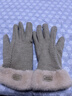 目丸保暖手套女士冬季騎行防寒騎車(chē)觸屏防風(fēng)加絨針織秋冬天棉手套可愛(ài) 卡其色 默認1 曬單實(shí)拍圖