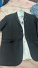 席臣加肥加大碼西裝外套休閑男寬松商務(wù)西服顯瘦大號胖子肥佬西服套裝 兩件套黑色 4XL （190-210斤） 曬單實(shí)拍圖