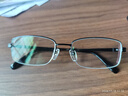 精工（SEIKO）眼鏡近視可配度數男款半框鈦材眼鏡框架HT01080 113亮黑色/銀鈀色 曬單實(shí)拍圖