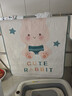 英氏（YEEHOO）嬰兒涼席兒童寶寶專(zhuān)用冰絲涼墊夏季嬰兒床抗菌透氣幼兒園席子 乖兔子+枕頭【+收納袋】 120CM*65CM 曬單實(shí)拍圖