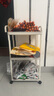 京東物流 落地小推車(chē)置物架家用玩具零食辦公桌衛生間廚房?jì)ξ锛?白色三層 曬單實(shí)拍圖
