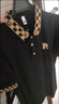 啄木鳥(niǎo)t恤男翻領(lǐng)夏季潮流男士短袖冰絲棉polo汗衫2026夏款高端體恤半袖T 黑色 XL【推薦120-135斤】 曬單實(shí)拍圖