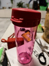 特百惠（Tupperware）正品水杯500ml茶韻隨心杯密封防漏塑料杯運動(dòng)泡茶杯男女學(xué)生杯子 美唇紅 500ml 曬單實(shí)拍圖