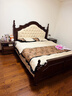 一具一家美式實(shí)木床核桃木木大床主臥復古木床真皮軟包床家具雙人床1.8米 【框架結構】1.8*2M 床+2個(gè)床頭柜 曬單實(shí)拍圖
