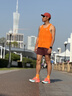STAW世拓蜂速訓練跑步背心透氣抗菌防曬戶(hù)外馬拉松競賽專(zhuān)業(yè)運動(dòng)速干衣 活力橙 【COOLMAX面料】 L 男 曬單實(shí)拍圖