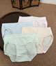 寶娜斯女士?jì)妊潯?條裝】7A抑菌純棉底襠三角內褲女無(wú)痕中腰女式內褲 曬單實(shí)拍圖