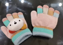 愛(ài)寶適嬰兒手套冬季寶寶毛絨保暖五指手套兒童分指手套8007彩虹小熊 曬單實(shí)拍圖