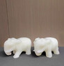 星星點(diǎn)燈天然玉石大象擺件客廳家居飾品手工白玉象工藝品辦公室新居裝飾品 大象一對(中號). 曬單實(shí)拍圖
