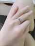 DR求婚鉆戒PT950鉑金戒指女時(shí)尚精致18情侶禮物素圈活口一對情人節 女款單戒，下單備注款式 曬單實(shí)拍圖