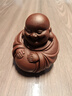 漢唐 紫砂茶寵茶玩茶盤(pán)配件擺件大肚笑佛 原礦紫砂手工制作 可玩可養 曬單實(shí)拍圖