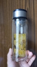 雙層隔熱玻璃杯耐高溫水杯玻璃杯子雙層高硼硅玻璃杯旅行裝備 鋼本色350ml 曬單實(shí)拍圖