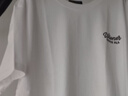 太平鳥(niǎo)男裝休閑T恤夏季印花重磅T恤 B1CNE2155 白色1（寬松） S 曬單實(shí)拍圖