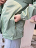 沖鋒衣外套女短款2026新款春秋韓版寬松連帽休閑夾克女裝外套上衣 淺綠色 L 建議105-120斤 曬單實(shí)拍圖