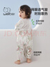威爾貝魯新生嬰幼兒寶寶紗布七分袖哈衣爬服男女童春夏連體衣服櫻野兔兔90 曬單實(shí)拍圖