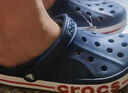 卡駱馳（CROCS）洞洞鞋貝雅卡駱班輕便耐磨一腳蹬休閑鞋|205089 深藍/辣椒紅-4CC 44 (280mm) 曬單實(shí)拍圖