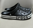 卡駱馳（CROCS）洞洞鞋貝雅卡駱班輕便耐磨一腳蹬休閑鞋|205089 黑色/白色-066 44 (280mm) 曬單實(shí)拍圖