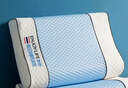 南極人（Nanjiren）乳膠枕頭護頸枕家用一對拍2枕頭睡眠深度頸椎枕整頭男單只枕芯  冰藍-曲線(xiàn)枕【高彈柔軟】 40x60cm單只裝【抗菌防螨】 曬單實(shí)拍圖