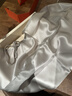 蠶花娘娘真絲枕巾 100%桑蠶絲19姆米高檔絲綢純真絲枕巾單個(gè)【星銀灰】 曬單實(shí)拍圖