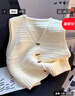 皮爾卡丹（pierre cardin）復古麻花針織馬甲女2026秋冬新款日系疊穿無(wú)袖毛衣外穿坎肩背心潮 米白色 S 80-100 曬單實(shí)拍圖