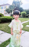 G.DUCK HELLO小黃鴨漢服女童夏款古裝兒童新中式唐裝古風(fēng)三件套古裝女孩褲裝 清芙三件套【不含包包】送小禮品 100 曬單實(shí)拍圖