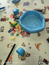 爸爸媽媽釣魚(yú)玩具釣魚(yú)池兒童帶磁性可裝水釣魚(yú)臺帶充氣床撈魚(yú)玩具50件套 曬單實(shí)拍圖