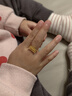 潮宏基 2歲生日快樂(lè )古法黃金戒指女足金寶寶戒周歲禮物 計價(jià) 活圈口 2.3克 曬單實(shí)拍圖