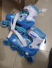 361°兒童輪滑鞋初學(xué)者男童女童溜冰鞋閃光輪旱冰鞋尺碼可調節 藍色M碼 曬單實(shí)拍圖