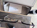 CAPONI純鈦近視眼鏡理工男超輕半框變色防藍光平光鏡女斯文眉形可配度數 曬單實(shí)拍圖