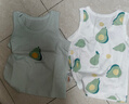 貝瑞加（Babyprints）兒童背心2件幼兒園男女寶寶午睡內衣夏季純棉打底上衣 綠100 曬單實(shí)拍圖