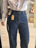 Levi's李維斯女士Baggy經(jīng)典高腰寬松休閑簡(jiǎn)約直筒牛仔褲 深藍 28 (31) 曬單實(shí)拍圖
