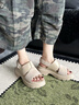 UGG夏季新款女士時(shí)尚舒適純色厚底露趾后跟綁帶款休閑涼鞋1178873 SAN | 沙色 37 曬單實(shí)拍圖