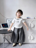 班喜迪女童短袖t恤夏季2026新款洋氣寶寶公主衣服夏裝兒童薄款童裝上衣 白色 90 曬單實(shí)拍圖