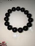石玥珠寶精品14mm黑瑪瑙手串本命年轉運珠手鏈男女士款 水晶瑪瑙 曬單實(shí)拍圖