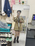 唐獅（TonLion）2025秋季連帽外套女卡其潮流中長(cháng)款早秋時(shí)尚氣質(zhì)風(fēng)衣學(xué)院休閑夾克 曬單實(shí)拍圖
