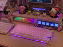 重力星球破繭75K1機械鍵盤(pán)無(wú)線(xiàn)/有線(xiàn)藍牙三模電競游戲鼠標鍵盤(pán)套裝gasket客制化金屬RGB燈光鍵鼠套裝 【K1專(zhuān)業(yè)版】羅斯粉（果凍鍵帽） 曬單實(shí)拍圖