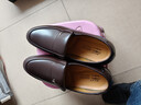 蜻蜓牌男士皮鞋正裝鞋套腳透氣商務(wù)休閑皮鞋男特大碼中老年人爸爸鞋子男 棕色 41 曬單實(shí)拍圖
