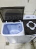 奧克斯（AUX）洗衣機半自動(dòng)家用雙缸雙桶大容量小型租房宿舍波輪雙杠強力去污省水電 13公斤【洗8+脫5+終生聯(lián)?！亢谏?雙缸 曬單實(shí)拍圖