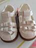 牧童寶寶皮涼鞋夏季鏤空輕便女寶寶學(xué)步鞋軟底甜美公主鞋 牛乳米17 曬單實(shí)拍圖