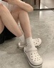卡駱馳（CROCS）洞洞鞋貝雅卡駱班輕便耐磨一腳蹬休閑鞋|205089 白/深藍-126 44 (280mm) 曬單實(shí)拍圖