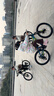 喜德盛（xds）青少年兒童自行車(chē)中國風(fēng)6-10歲鋁合金車(chē)架碟剎變速運動(dòng)學(xué)生山地車(chē) 22寸翠羽藍/熒光黃 曬單實(shí)拍圖