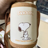 史努比（SNOOPY）兒童保溫杯帶吸管直飲男女小學(xué)生316不銹鋼喝水杯子雙蓋壺500ml咖 曬單實(shí)拍圖