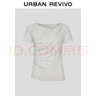 UR2025秋季新款女裝簡(jiǎn)約休閑蕩領(lǐng)修身短袖T恤UWG450160 曬單實(shí)拍圖