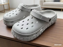 【CROCS同款】洞洞鞋男女時(shí)尚厚底增高夏季卡駱馳同款涼鞋戶(hù)外 灰色 42 -43 曬單實(shí)拍圖