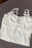 俞兆林小吊帶背心女士帶胸墊外穿美背文胸一體內搭無(wú)袖打底上衣白色 曬單實(shí)拍圖