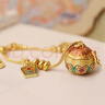 歐陽(yáng)先生可打開(kāi)琺瑯彩南瓜香囊球手鏈 嘎烏盒復古中國風(fēng)手串手飾品 金色手鏈款A11-303 曬單實(shí)拍圖