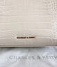 CHARLES&KEITH鱷魚(yú)紋凱莉包手提斜挎婚包包女包生日禮物CK2-50270880-1 Ivory象牙色 S 曬單實(shí)拍圖