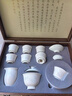 幽云水景德鎮陶瓷茶具套組可攜式鏤空青花玲瓏茶壺青花瓷中式泡茶專(zhuān)用禮 11頭梅花影青玲瓏茶具套組 曬單實(shí)拍圖