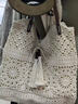 ins森系文藝手工鉤花編織包棉線(xiàn)包托特包腋下單肩包度假沙灘包 米白色 曬單實(shí)拍圖